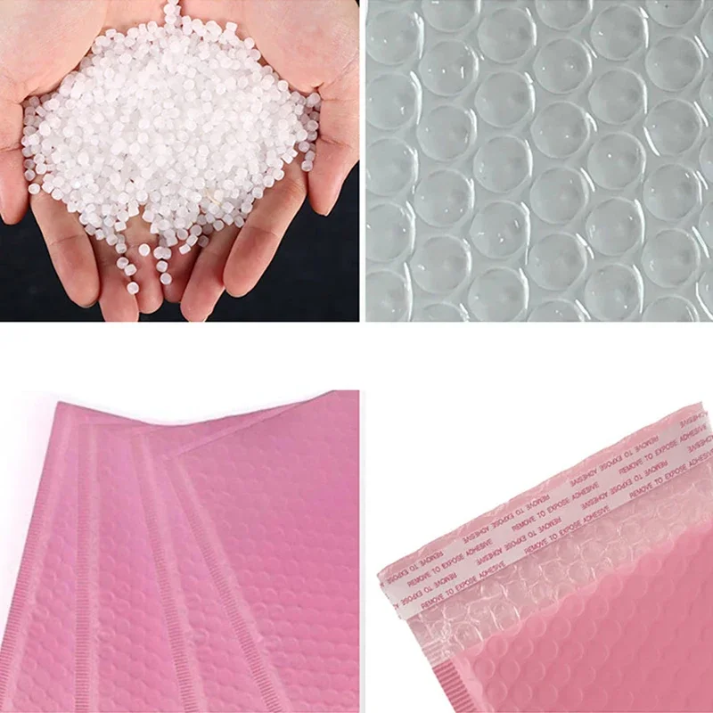 Imagem -06 - Pink Poly Bubble Mailers Envelopes Acolchoados a Granel Bubble Forrado Wrap Polymailer Bolsas para Embalagem de Envio Correio Auto Seal 20 Pcs 50 Pcs