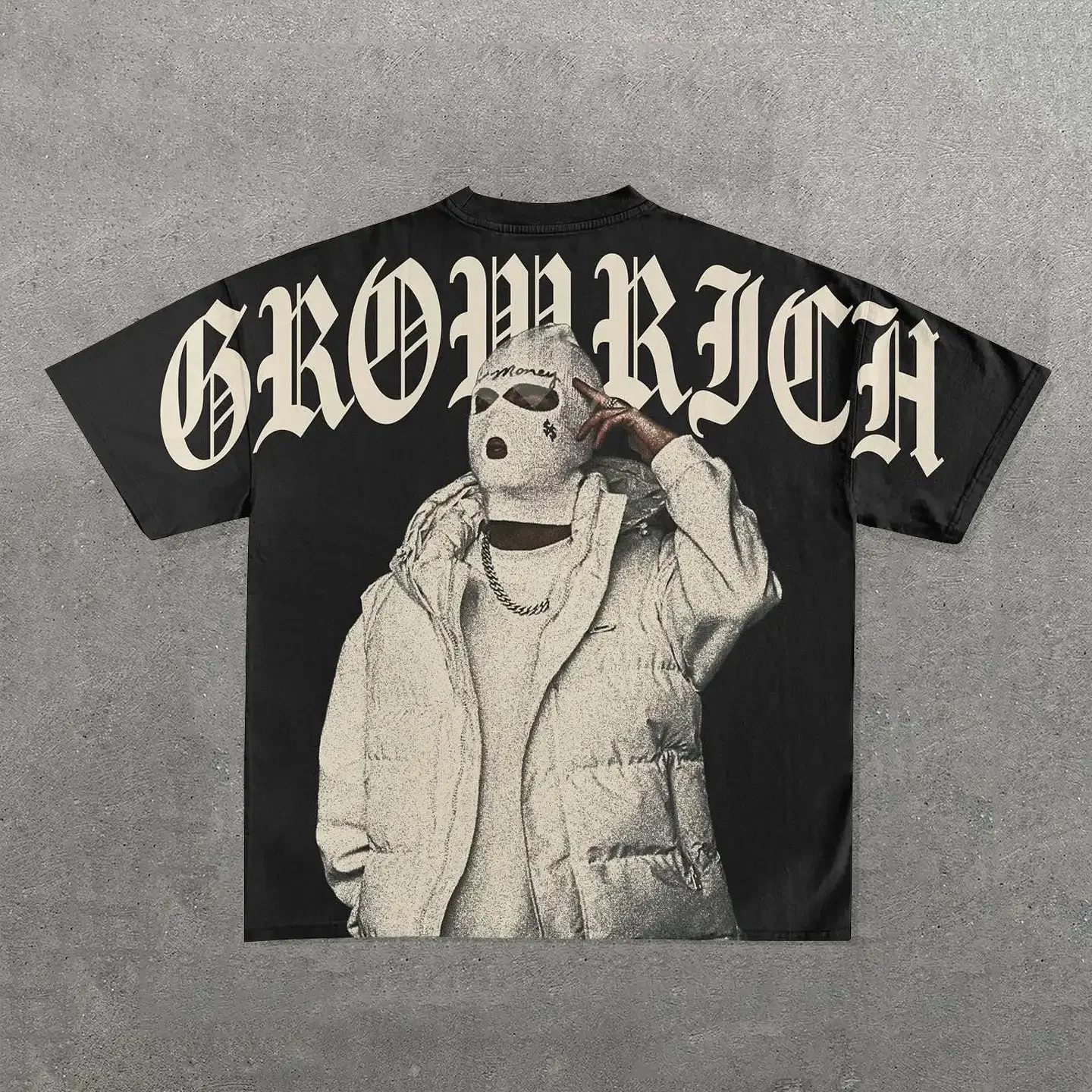 T-shirty z grafiką Punk Hip Hop męskie koszulki w stylu Vintage Y2k Top Harajuku Goth Oversized T Shirt moda luźna odzież typu Streetwear z krótkim rękawem na co dzień