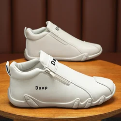 Men Mid Top Fashionable Casual Shoes Male Sports Shoes Ankle Boots Flat Bottomed Korean Work Shoes Student New Classic Spring