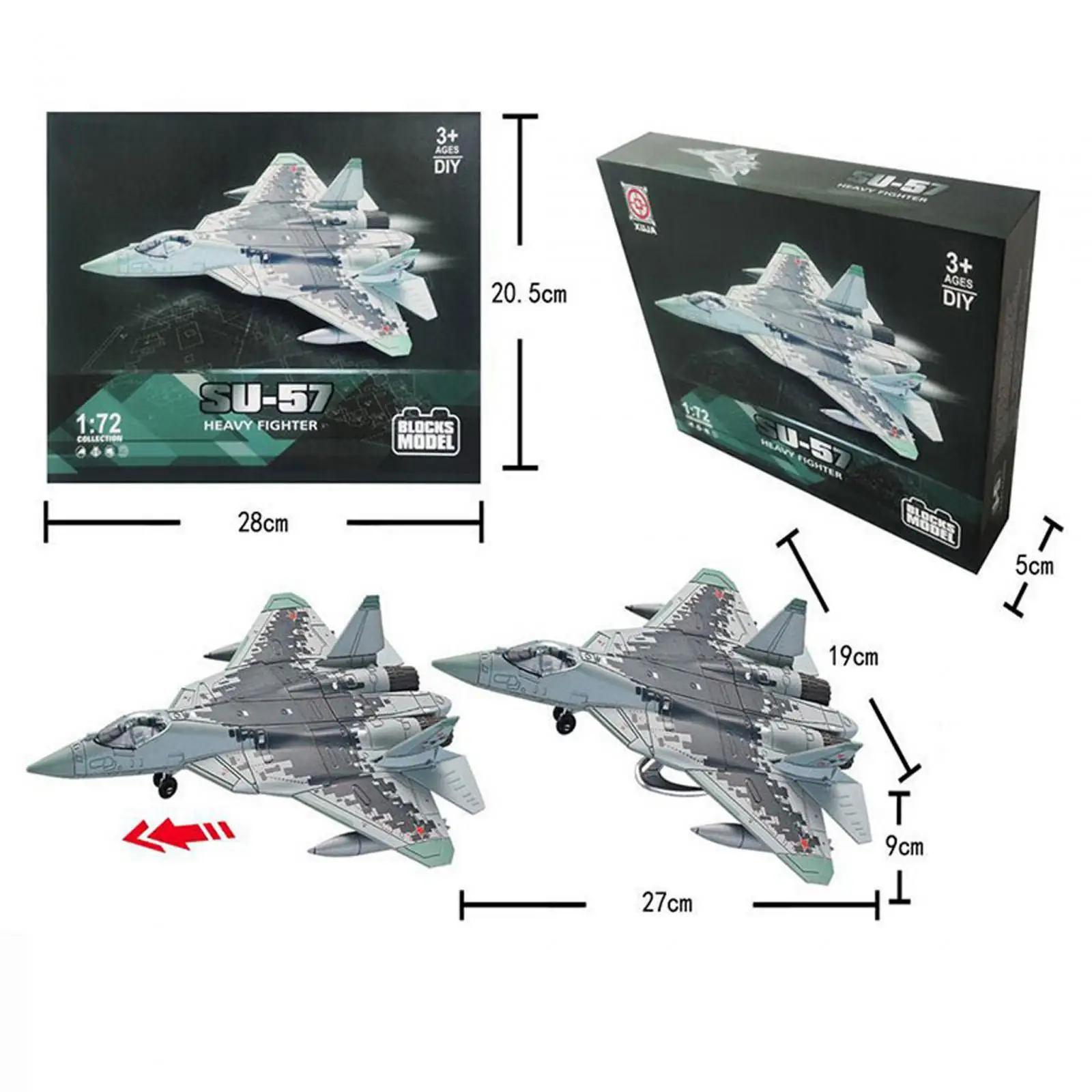 1/72 Fighter Model DIY Assemble Collection Educational Toys Tabletop Decor Plane Model 3D Puzzle for Boy Adults Kids Girls Gifts