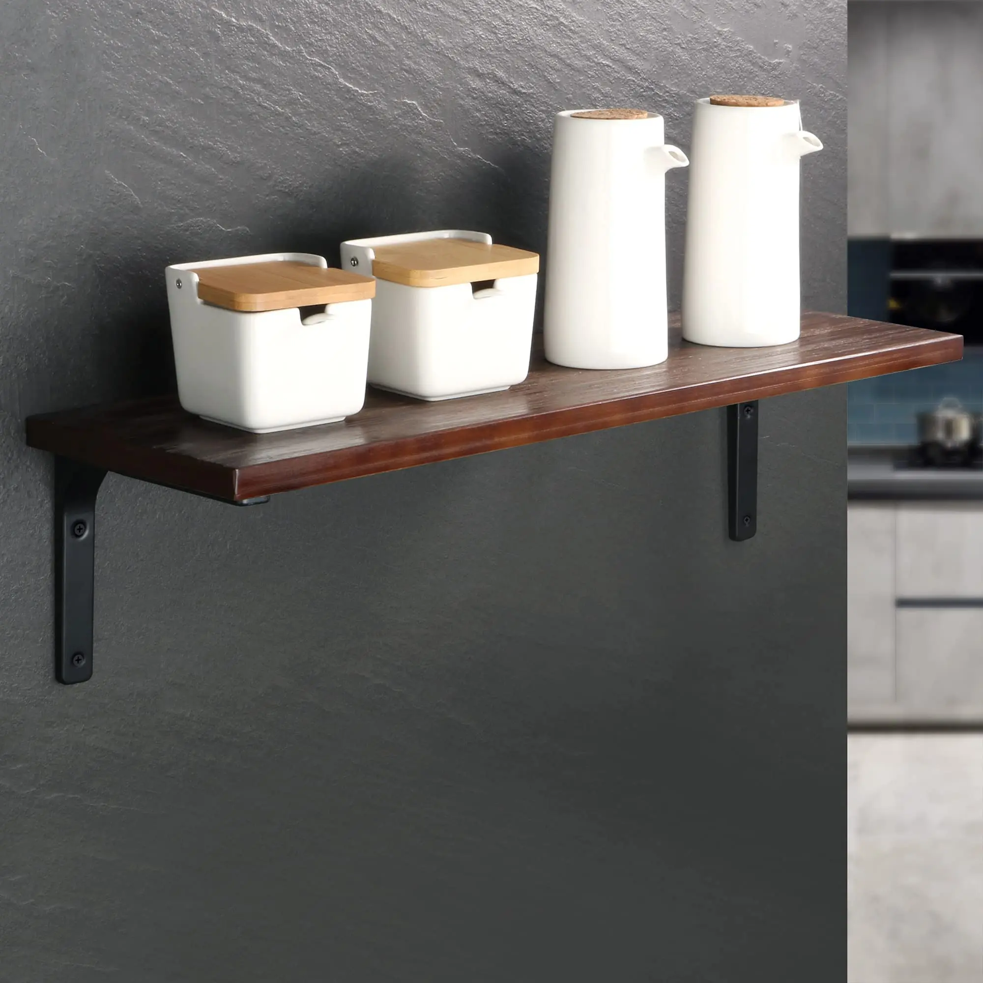 Soportes de estante en forma de L de hierro resistente, soportes de esquina de ángulo recto para muebles montados en la pared, Hardware de soporte, 2 uds.