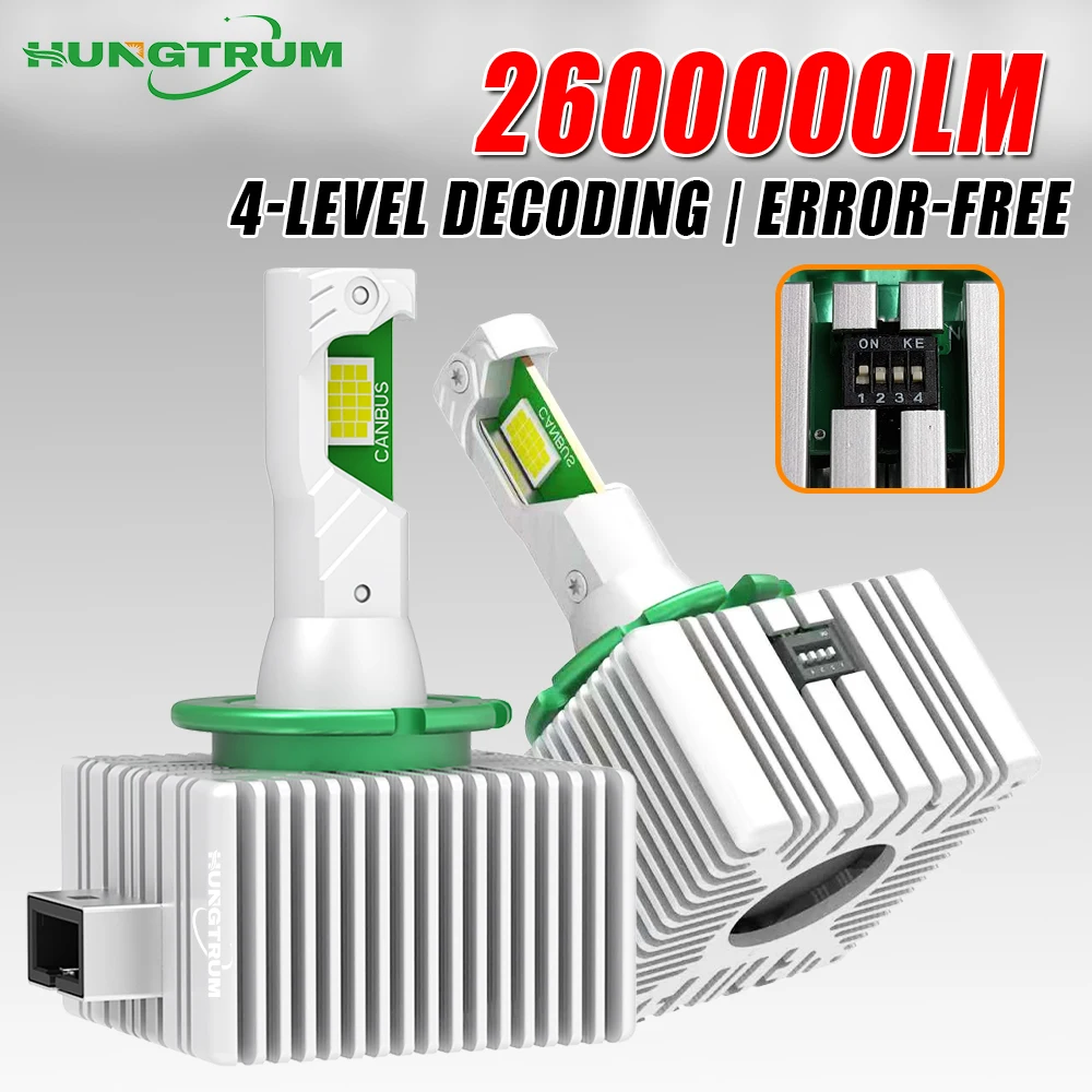 

D1S D3S LED Headlight 4 Level Decoding CANBUS Error Free Headlamp D1R D2S D2R D3R D4S D4R D8S 1:1 Xenon Bulb 2600000LM Auto Lamp