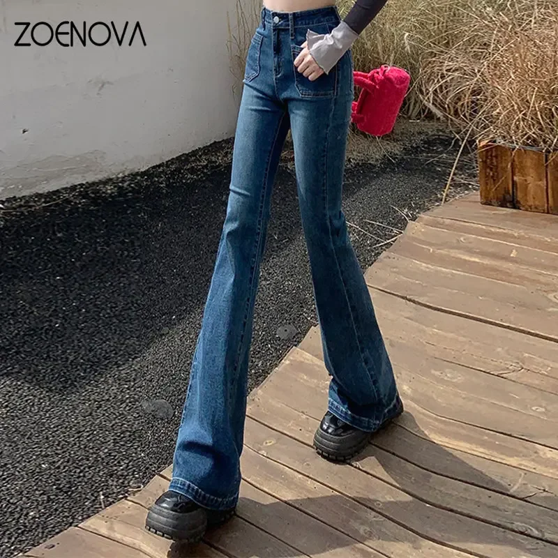 Zoenova-春のロングパンツ,フルレングス,ストリートウェア,女性用,y2k,日常着,カジュアル,黒,2023コレクション