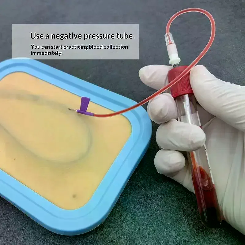 1 Set Injection Training Nurses Intravenous Model Transfusion Venipuncture IV With Blood Returning Package Pad Wound Skin Suture