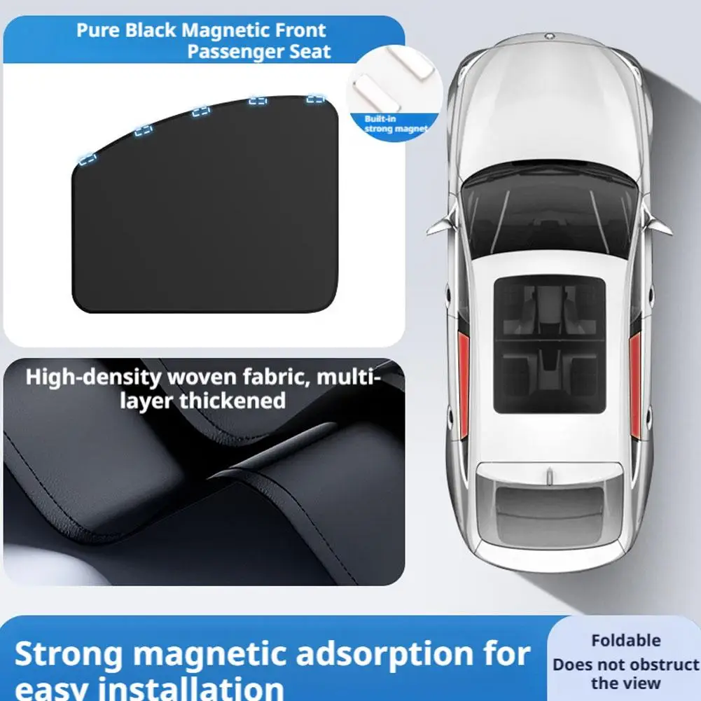 Track-Mounted Car Side Window Sunshade UV Heat Block Privacy Curtain For Rear Seat Blackout Shade Accessories view 2
