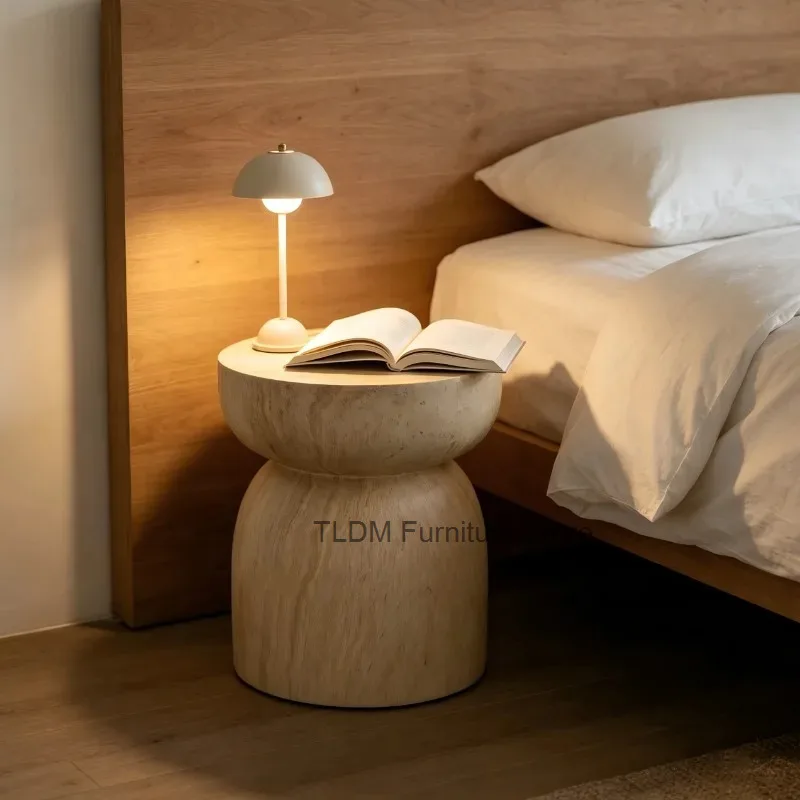 Modern Sculptural Side Table, Mushroom-Shaped Accent Stool, Minimalist End Table for Bedroom & Living Room Decor view 2
