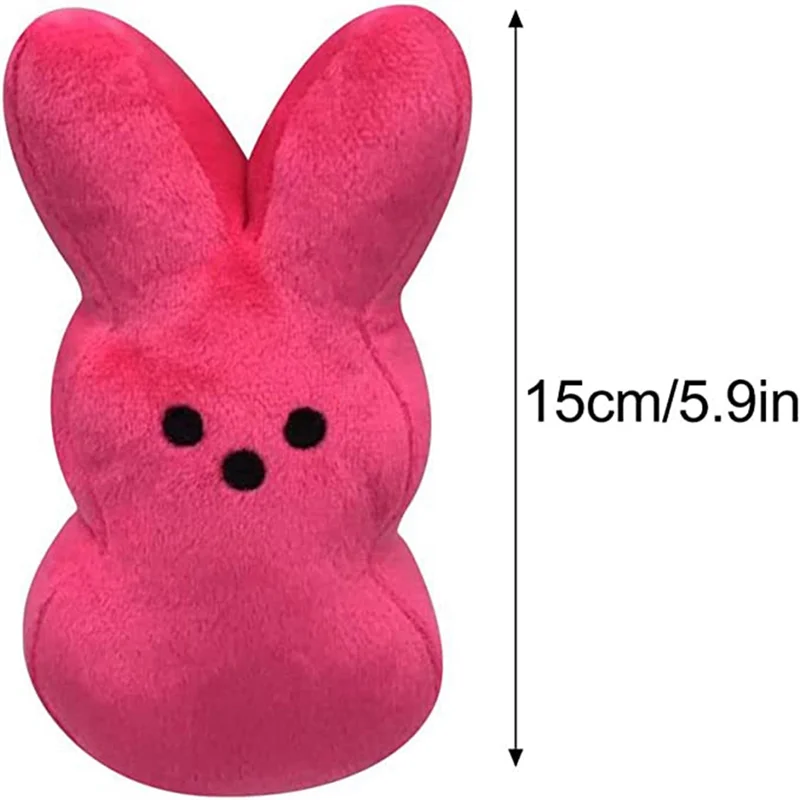 6Pcs 15CM Cute Animal Star Carrot Peep Bunny Doll,Kawaii Animal Bunny Doll Toys for Kids Easter Decoration