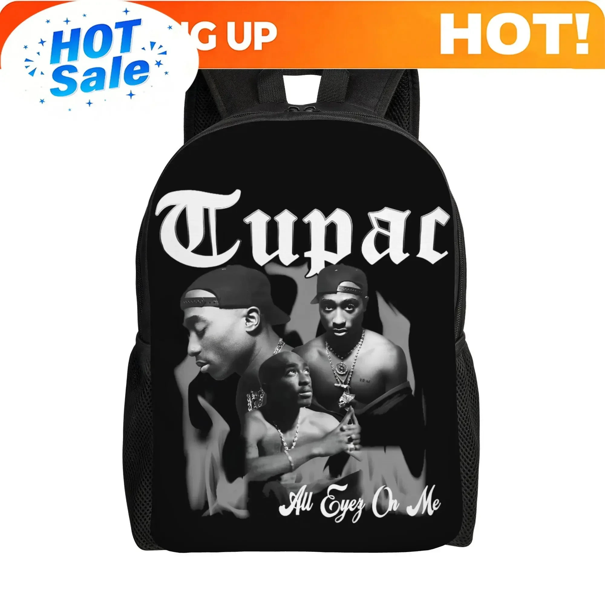 Custom Bag Popular Rapper 2pac Backpack For Men Women Cool High School Hiking Travel Daypack Tupac College Canvas Bags Gift
