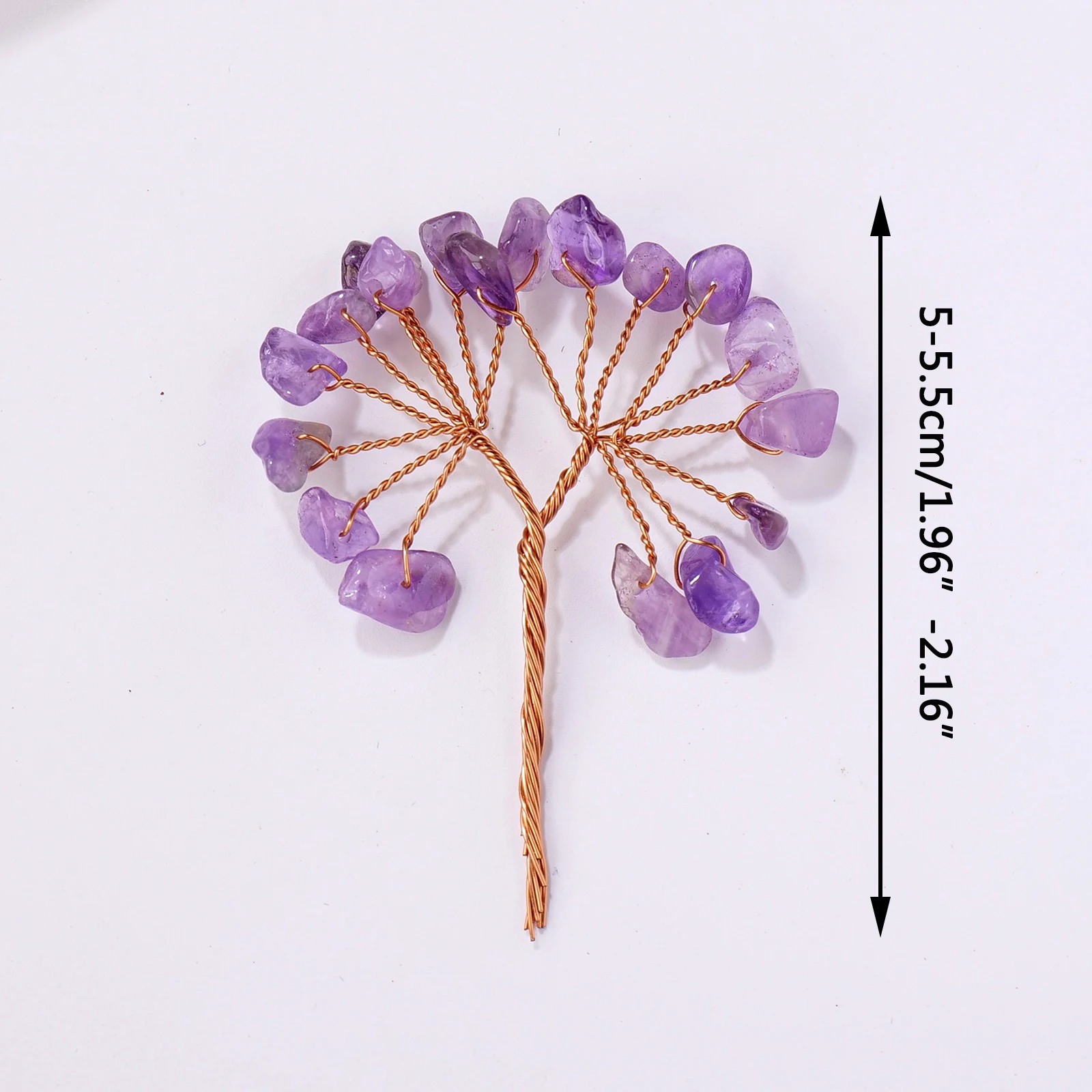 Natural Crystal Stone Gravel Stone Flower Tree DIY Semi-finished Products Rose Quartz Amethyst Healing Home Decoration DIY Gifts