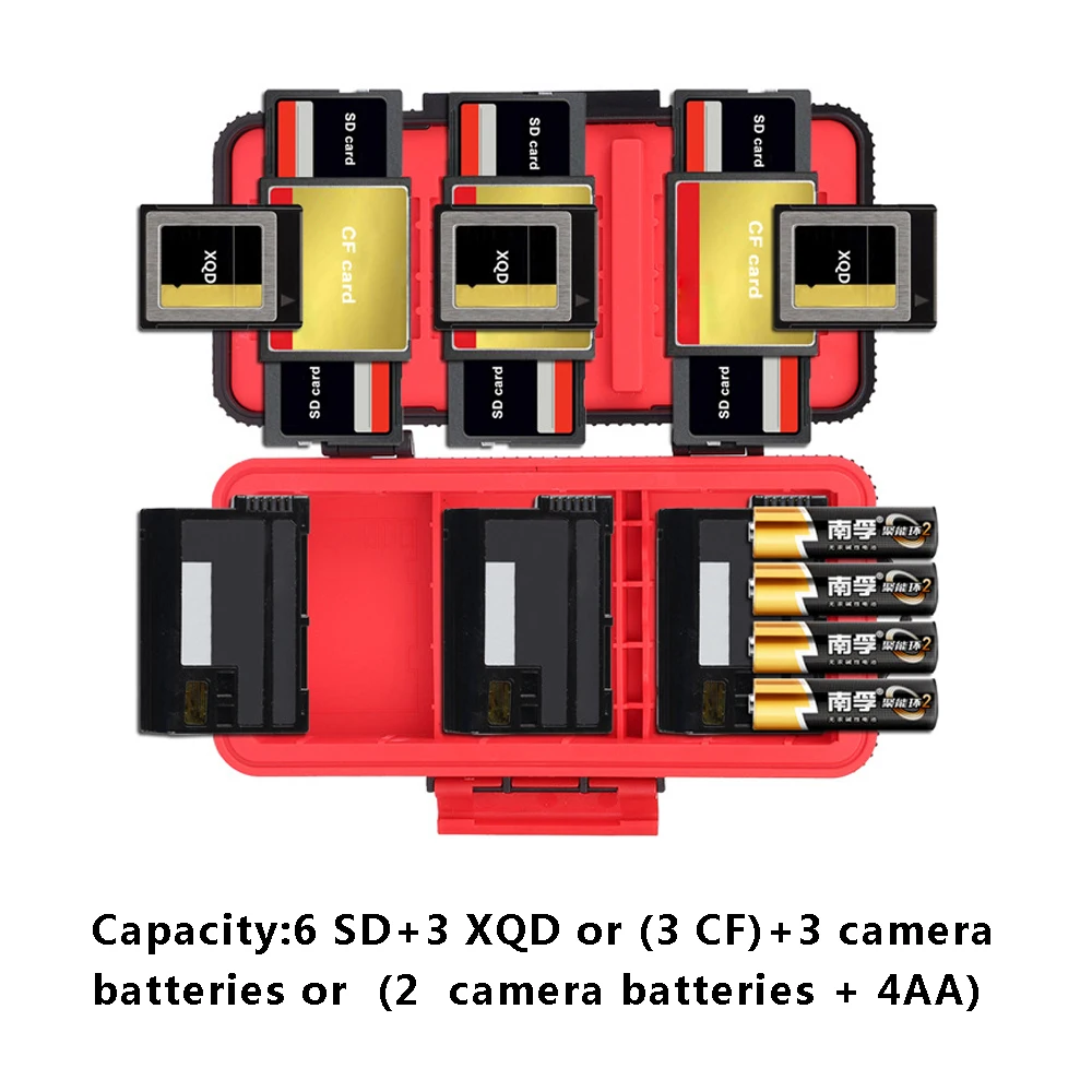 LXH D950 Camera Waterproof Battery Box Battery Case SD CF Memory Card Case For Sony NP-FZ100 Canon LP-E6 LP-E17 Nikon EN-EL15