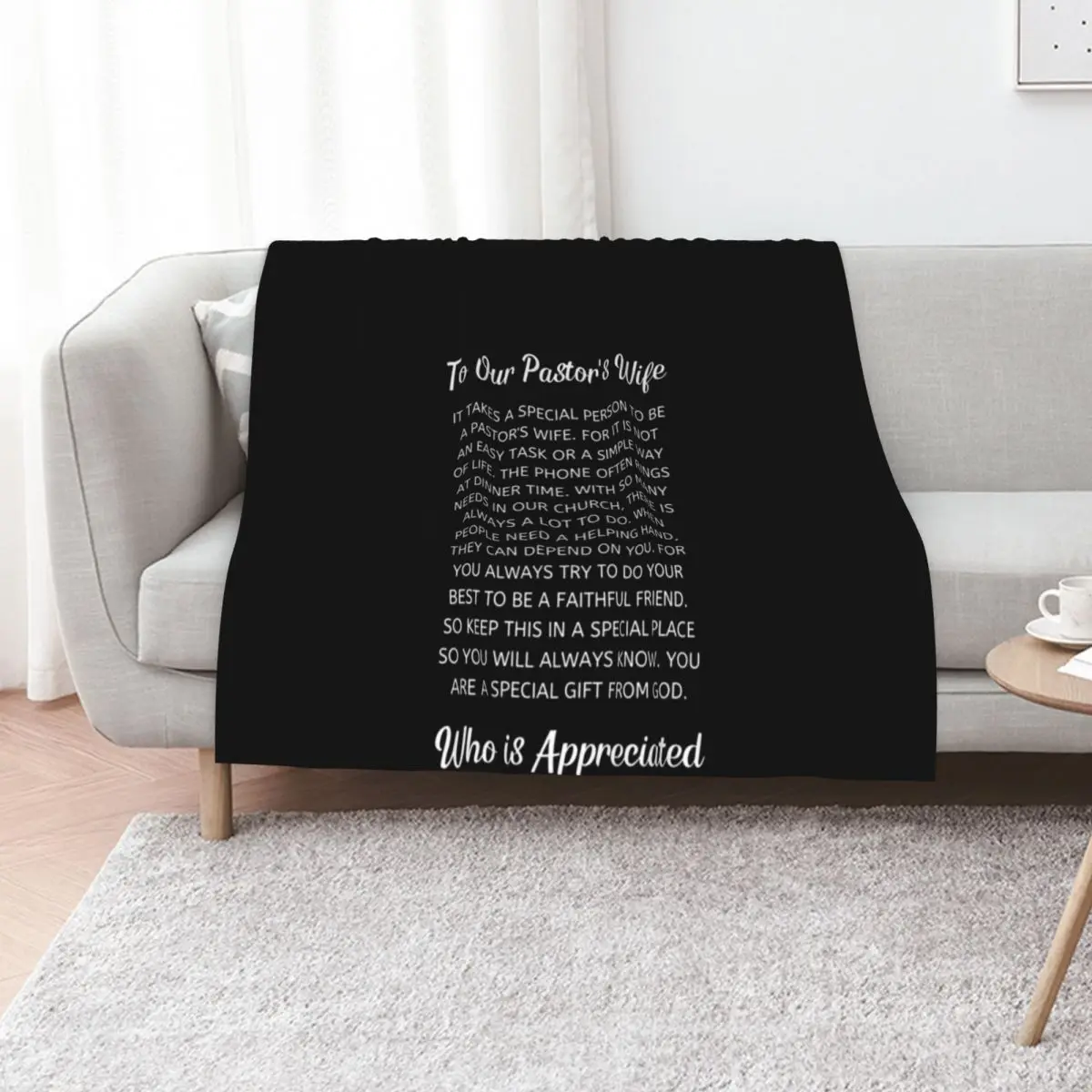 

Pastor's Wife Appreciation Throw Blanket Hair Travel Multi-Purpose Quilt Blankets