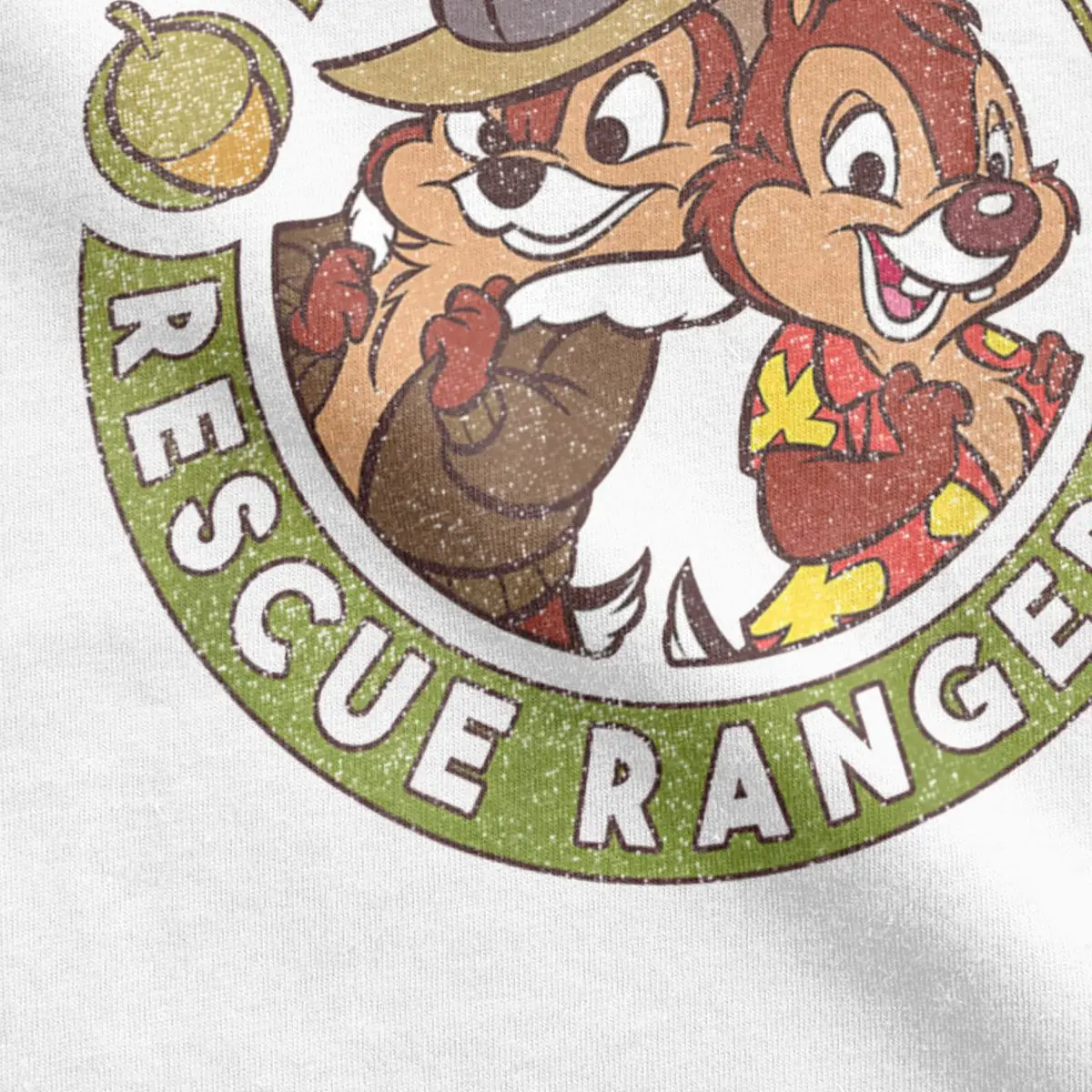 Men Squirrels Rescue Rangers Logo T Shirt Chip and Dale 100% Cotton Tops Hipster Short Sleeve Round Collar Tees Summer T-Shirts