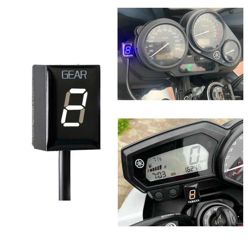 Motorcycle gear display FOR Yamaha XJR400 FZ40 YZF R1 R6 FZ8 Mt03 MT-01 Fzs600 FZ6 Xv1900a Ys250 Xv1600