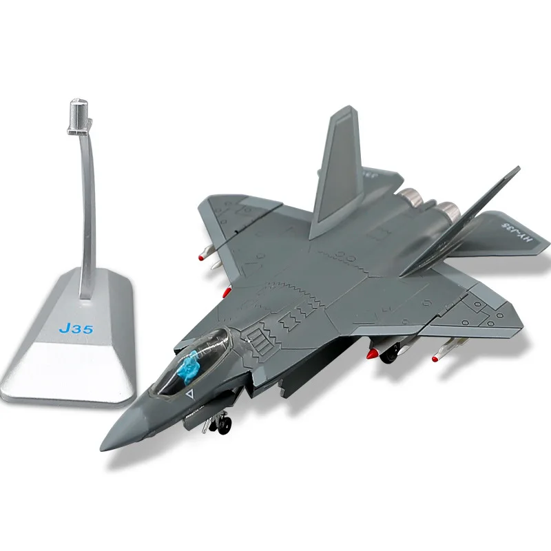 100スケール-j-35-航空母艦搭載戦闘機-合金製モデル-プレミアムシミュレーション-コレクターズアイテム-軍事ギフト-ディスプレイケース付き