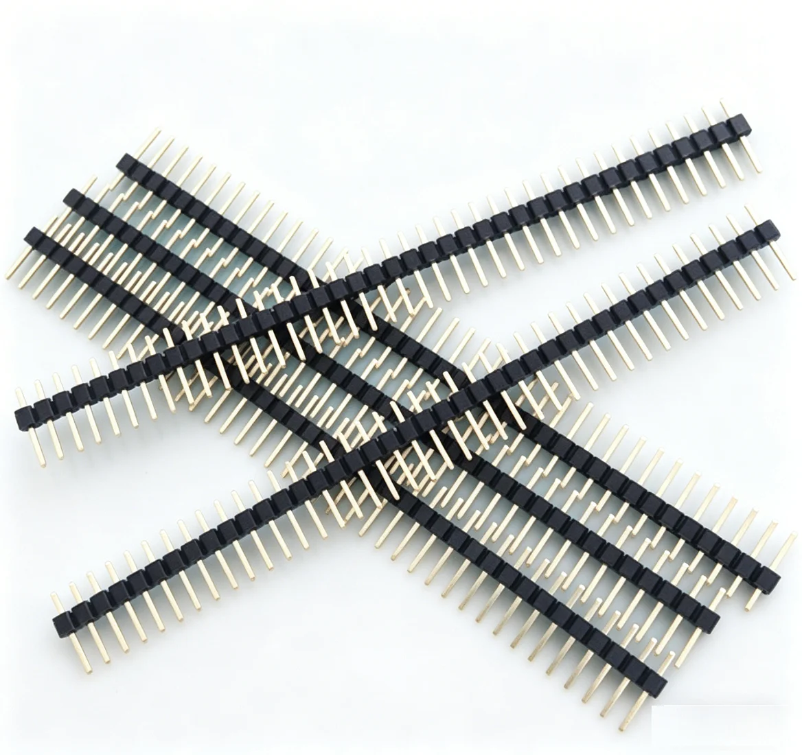 100PCS 2.54mm Pin Header Straight (180°) 2P 3P 4P 5P