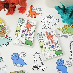 30 Pcs Cute Dinosaur Stickers for Kids Vinyl Waterproof Dino Stickers for Water Bottles Stationery Scrapbooking Supplies Kit