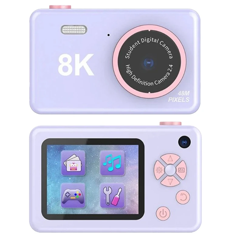 Student Digital Camera HD Digital 8K Portable Mini Video Camera Front And Rear Cameras Toy Gifts For Kids