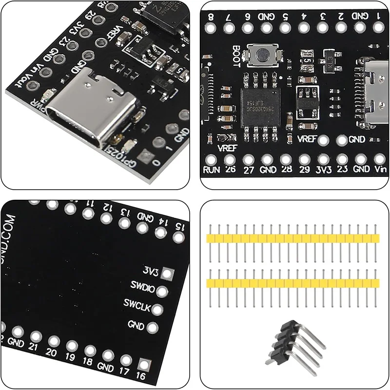 Official Raspberry Pi Pico Board RP2040 Dual-Core 264KB ARM Low-Power Microcomputers High-Performance Cortex-M0+ Processor