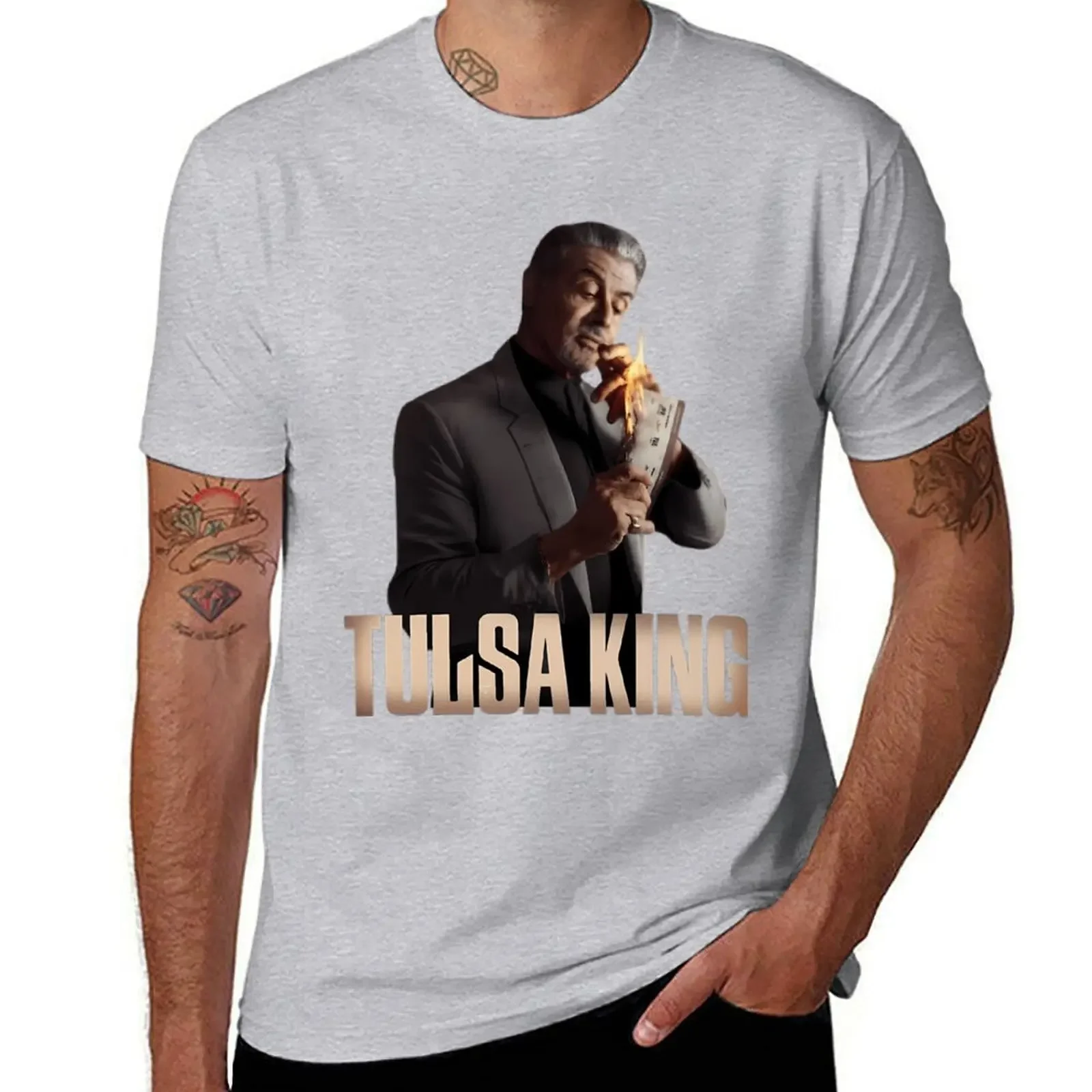 2025 نموذج جديد تولسا كينغ برنامج تلفزيوني تي شيرت لطيف بلايز أنيمي الملابس عادي الملابس الجمالية رجالي خمر تي شيرت