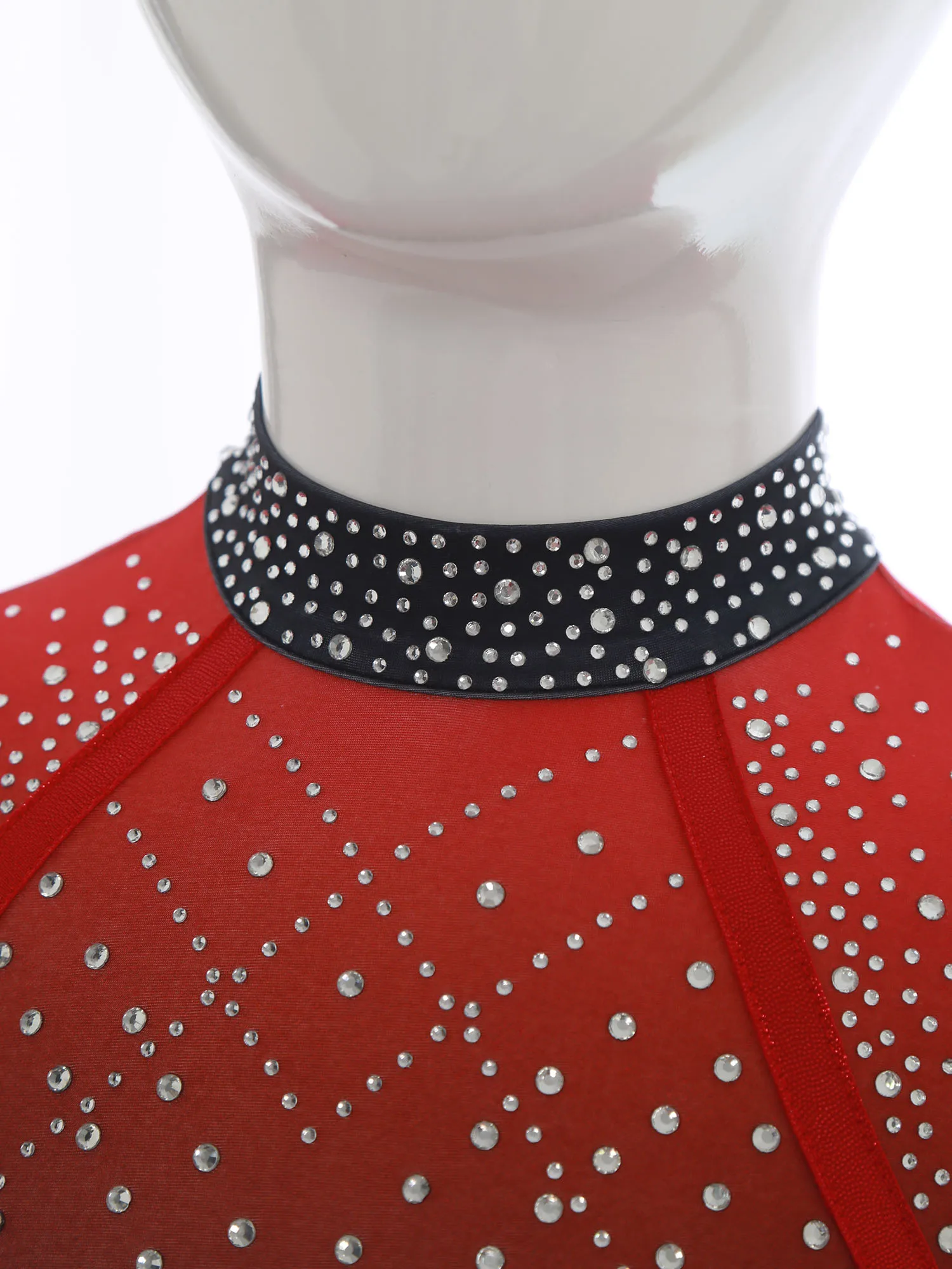 

Kids Girl Figure Ice Skating Dance Leotards Outfits Long Sleeve Shiny Rhinestone Color Block Gymnastics Leotard+Shorts+Hairband