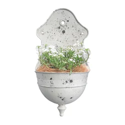 Wall Hanging Flowerpot Farmhouse Style Hanging Wall Vase Fower Pot Flower Rack Planter Basket Home Decor