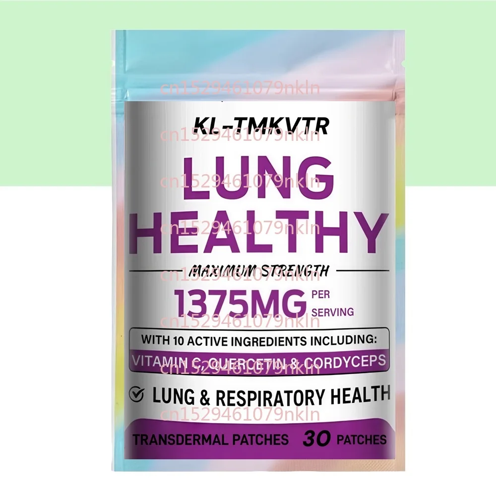 แผ่นแปะบำรุงปอดเพื่อสุขภาพ 30 แผ่น สำหรับปอดสะอาด การหายใจที่สะดวกสบาย และสุขภาพหลอดลม