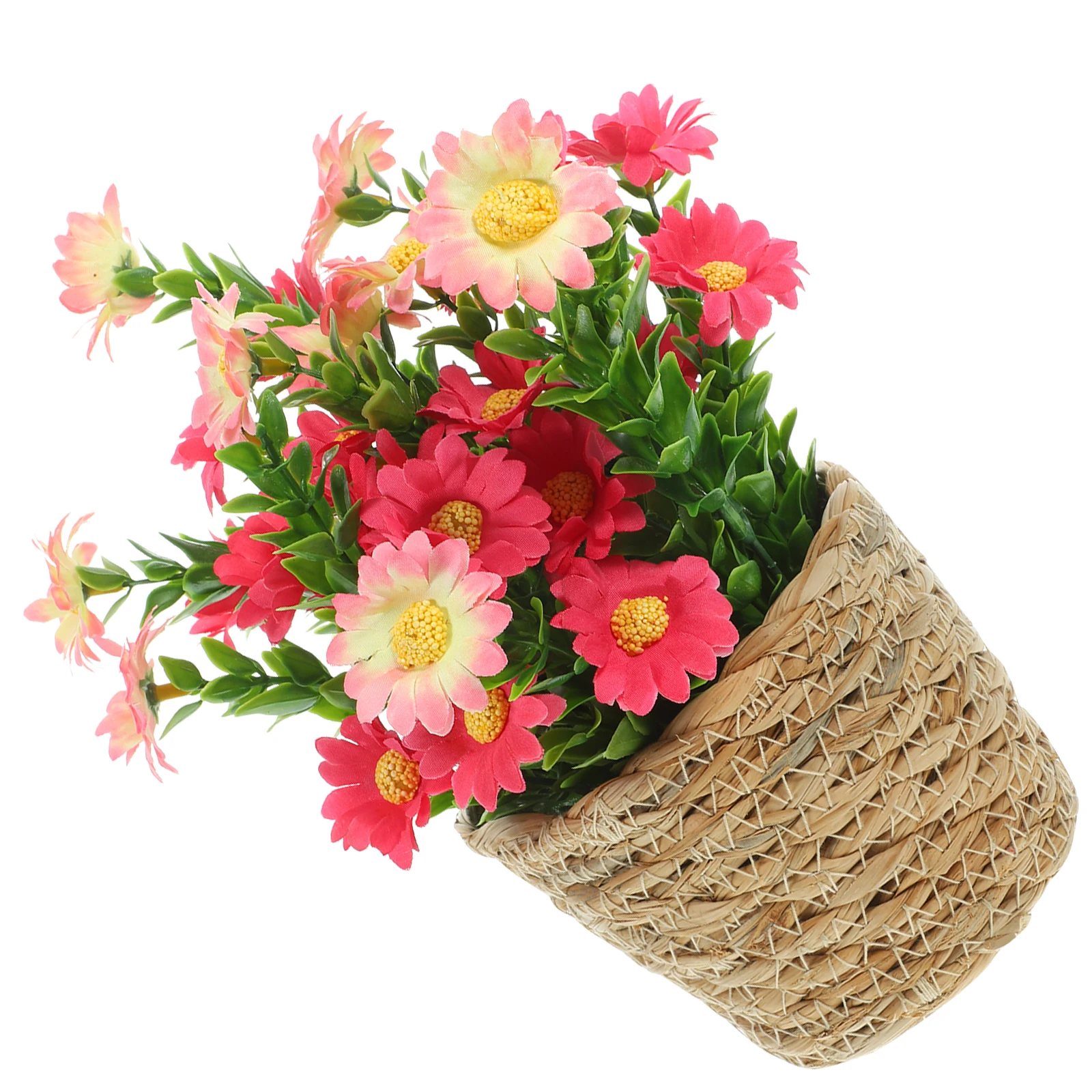 

Artificial Potted Plants Home Decor Faux Indoor Flowers Silk Material Lifelike Bookshelf Living Room Office Display