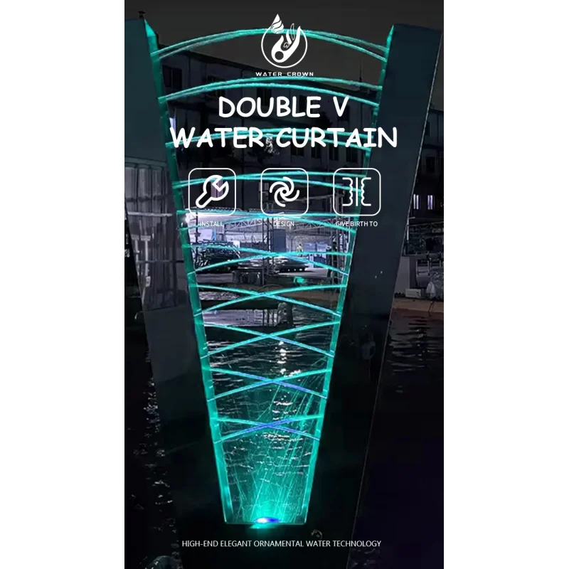custom.Customized Feature Indoor Decorative Waterfall Wall Rain Curtain Fountain Outdoor