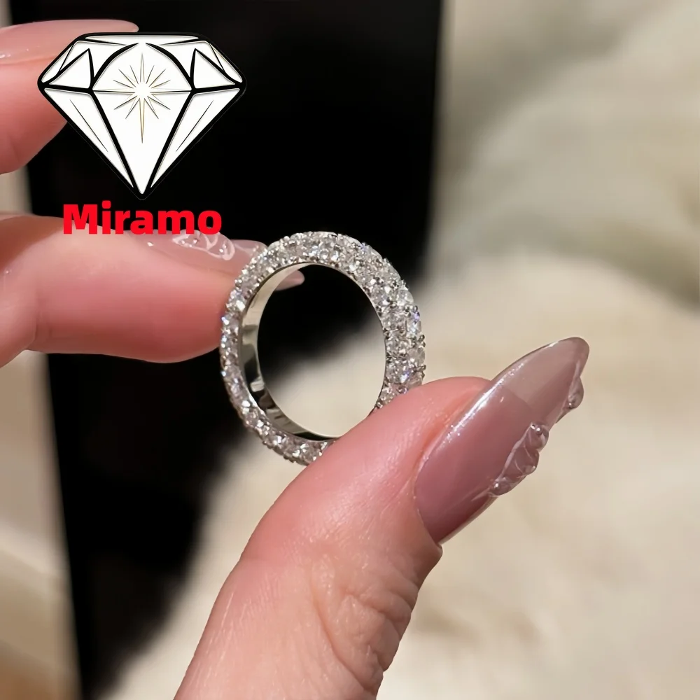 

Starry Sky Cubic Zircon Ring Premium Luxury All-around Starry Cubic Zirconia Ring for Women 925 Sterling Silver with Certificate