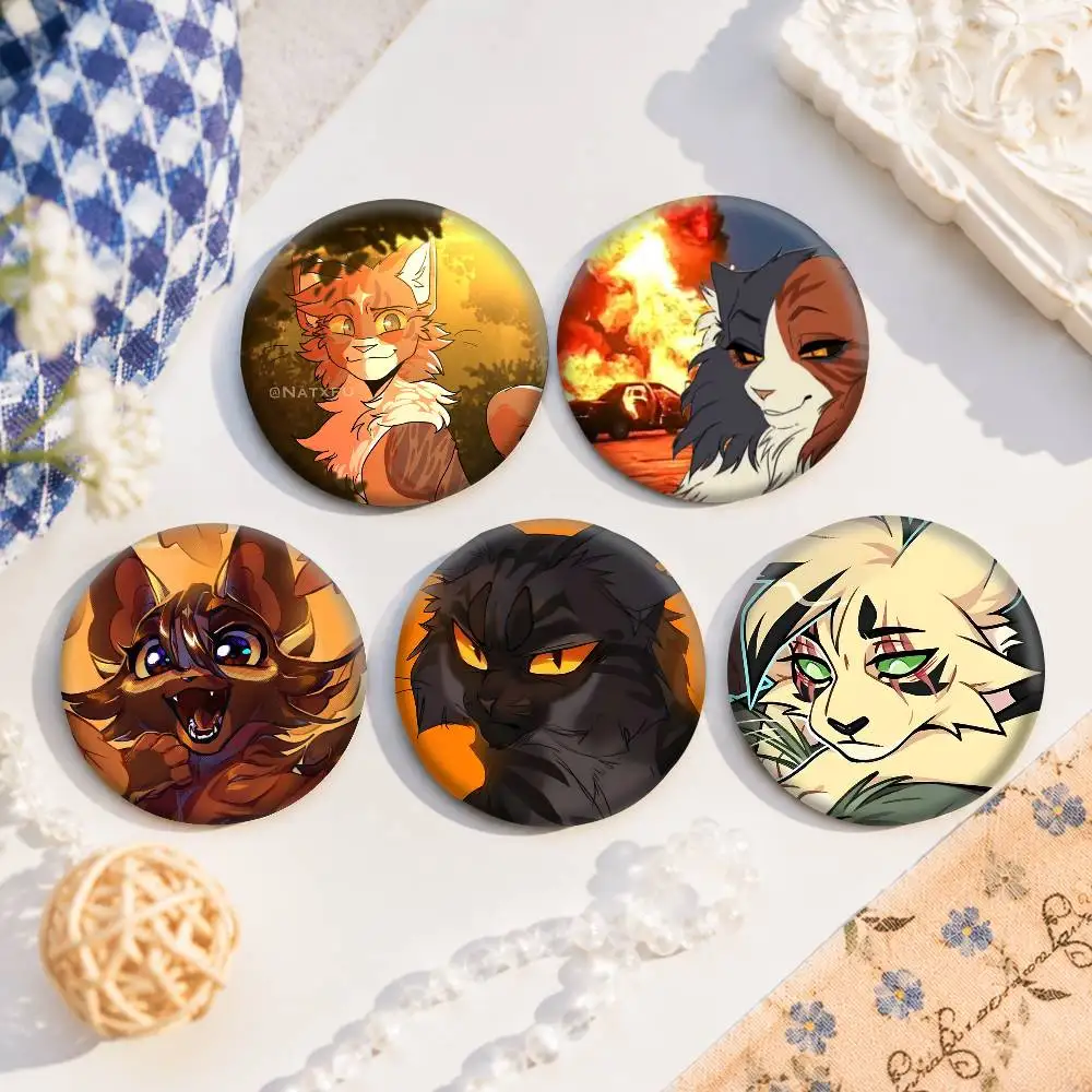 A-W-Warrior C-Cats Anime Round Badges, Brooches, Clothing Accessories, Birthday Gifts, Anime Conventions