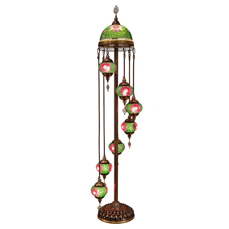 Floor lamp romantic Turkish exotic handmade Xinjiang ethnic style retro living room western dining room bedroom lamp