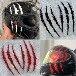 2 pezzi Monster Claw Scratch adesivi per casco moto fai da te decalcomanie in vinile per corpo moto per BMW KTM Kawasaki YAMAHA SUZUKI HONDA