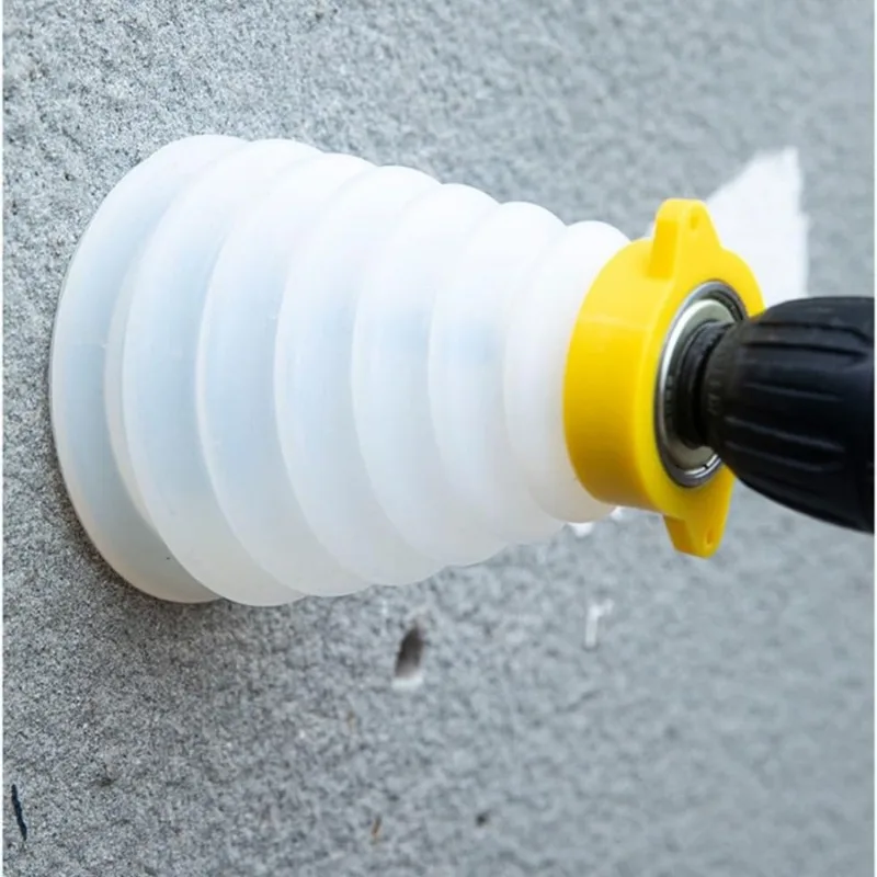 Perceuse à percussion en caoutchouc évolutive, couvercle anti-poussière, marteau électrique, collecteur de poussière, bol, dispositif, accessoires électriques utilitaires, 1 pièce