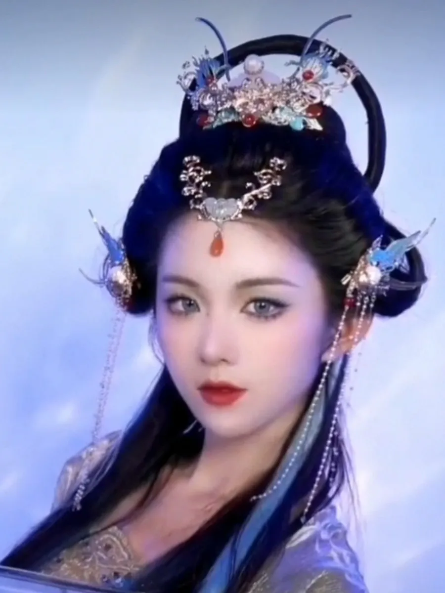 Beautiful Hanfu Hair Ornaments Set Hair Crown Hairpin Fairy Princess Cosplay Headwear Vintage Photography