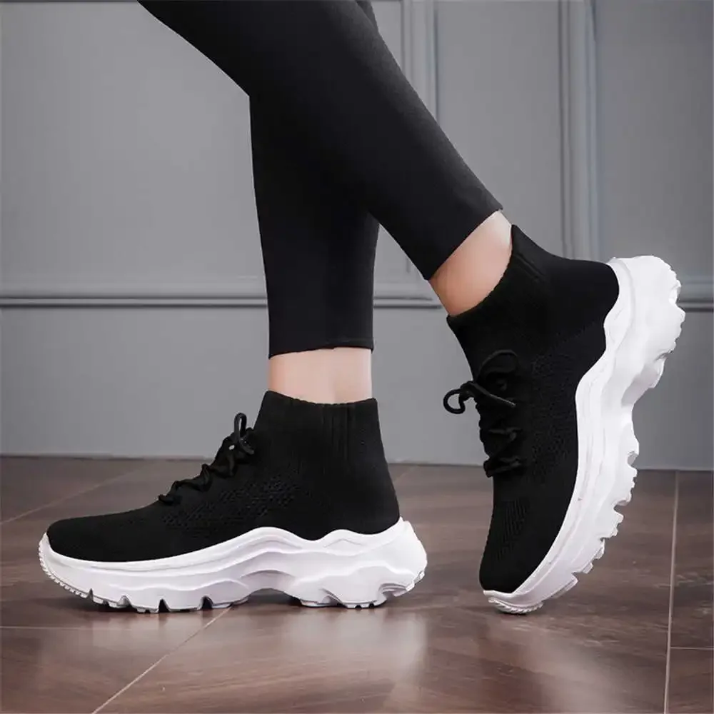 Zapatillas altas rojas de talla grande de dos tonos para mujer, mocasines para mujer, botines rosas, tintes deportivas para mujer para jugar a la clase Runing