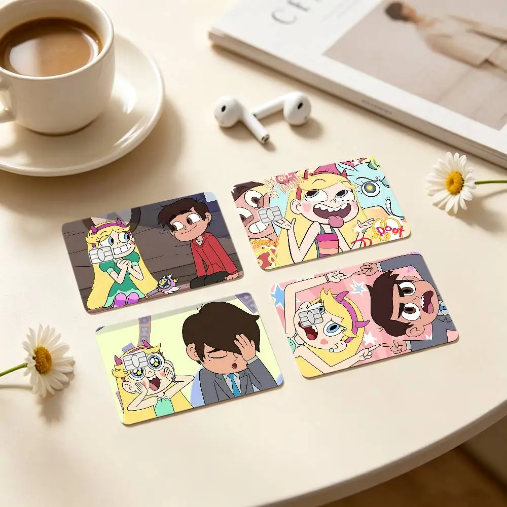 Cute S-Star Vs. The Forces Of Evil-S Card Stickers Credit Card DIY Card Protector Stickers Waterproof Film Skin Cover