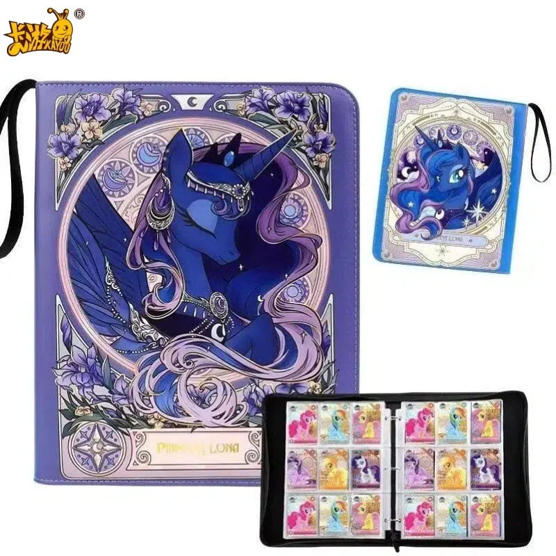 900pcs Luxury My Little Pony Twilight Sparkle Card Binder 9-Pocket Collector's Album with Art Nouveau Floral Frame