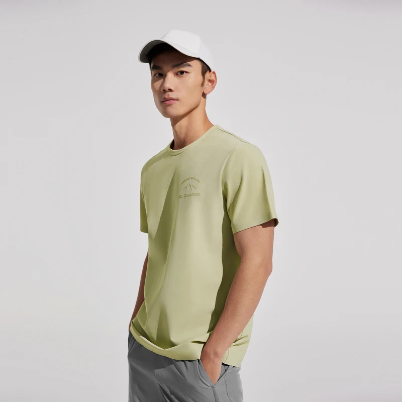 

BOSIDENG Мужская пустая футболка с круглым вырезом, однотонная, повседневная, мужские топы, футболки для мужчин, футболки с защитой от солнца на открытом воздухе