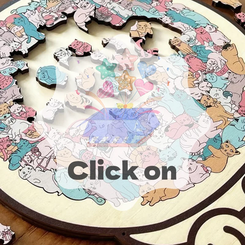 135 قطعة من ألغاز موراندي الملونة على شكل قطة خشبية غير منتظمة على شكل قطط قطع على شكل حيوانات لديكور المنزل وألعاب الحفلات هدايا