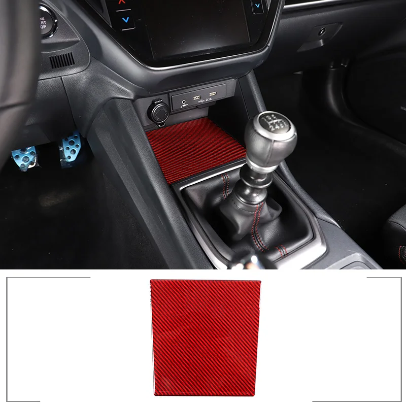 

For 2021-2023 Subaru WRX soft carbon fiber car styling car central control storage compartment mat car interior accessories