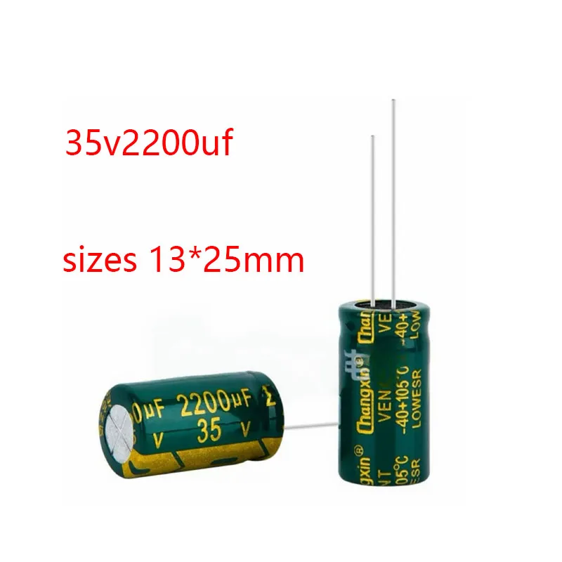

5pcs/lots 35V2200UF 13*25 high frequency low impedance aluminum electrolytic capacitor 2200uf 35v