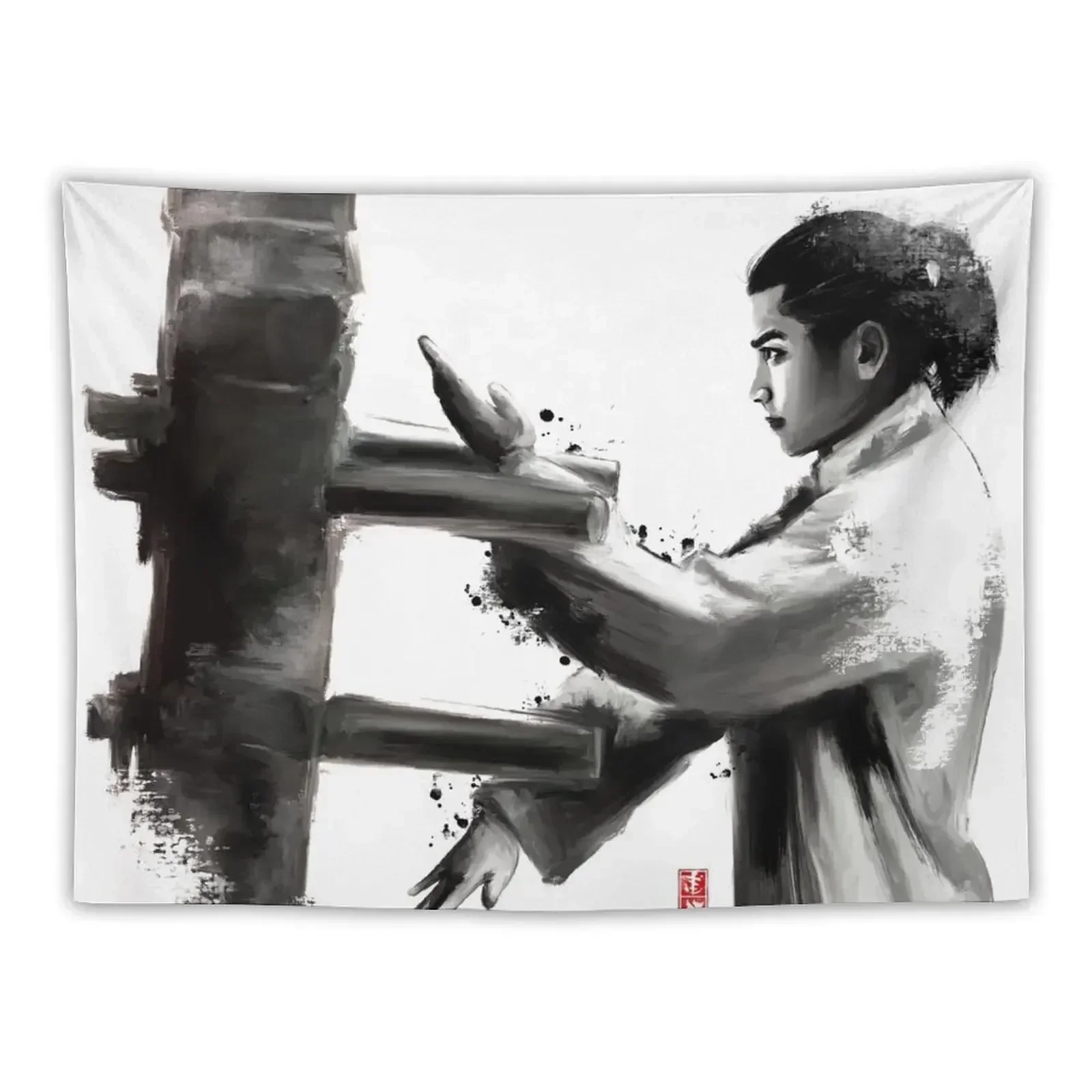 

Wing Chun Wooden Dummy Tapestry Decoration For Home Cute Decor Tapestry