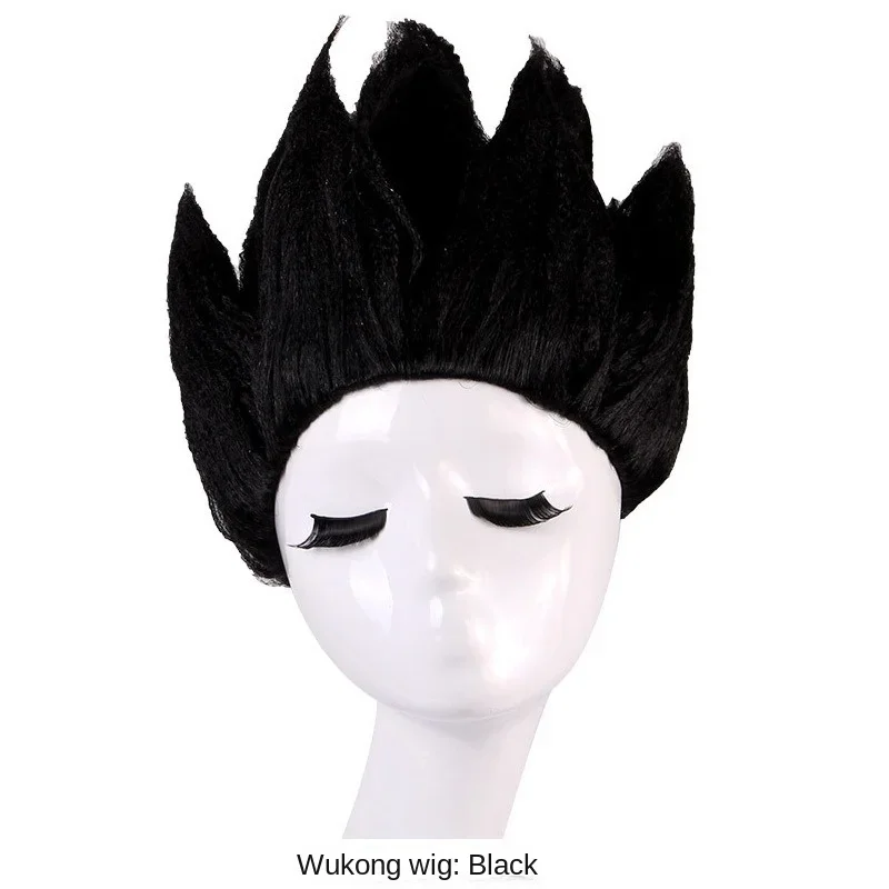 Cosplay Costume Wig for Kids- Fluffy Saiyan Lianhua Head Style of Dragon Ball Son Goku with Gold Wig Z Cosplay Wigs Goku Cos Wig