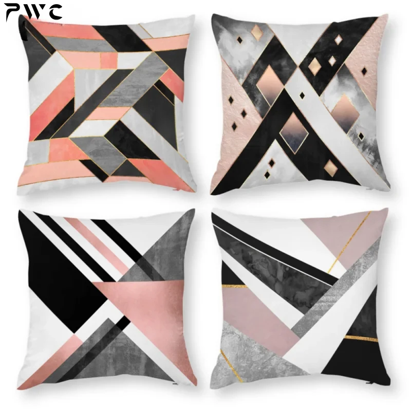 

Nordic ins wind geometric pillowcase, cushion cover 45x45cm sofa cushion decoration cover pillow cases pillow covers decorative