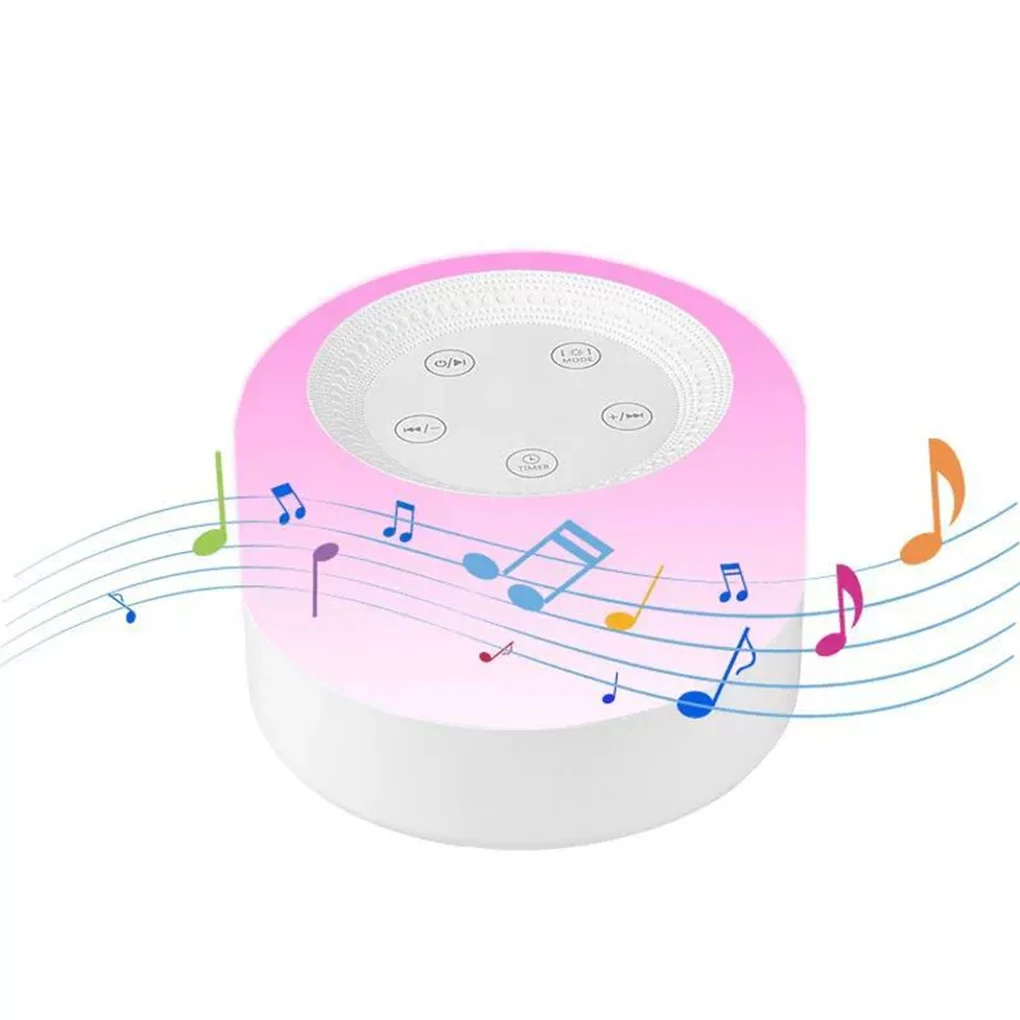 Desktop White Noise Machine Sleep Sound Machine with Night Light Portable Touch Adjustable USB Rechargeable White Noise Machine