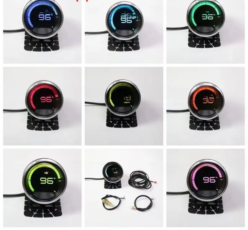 Automobile Modified General Instrument A2 Colorful Turbine Water Temperature Oil Pressure Voltage Speed Oil Temperature Meter