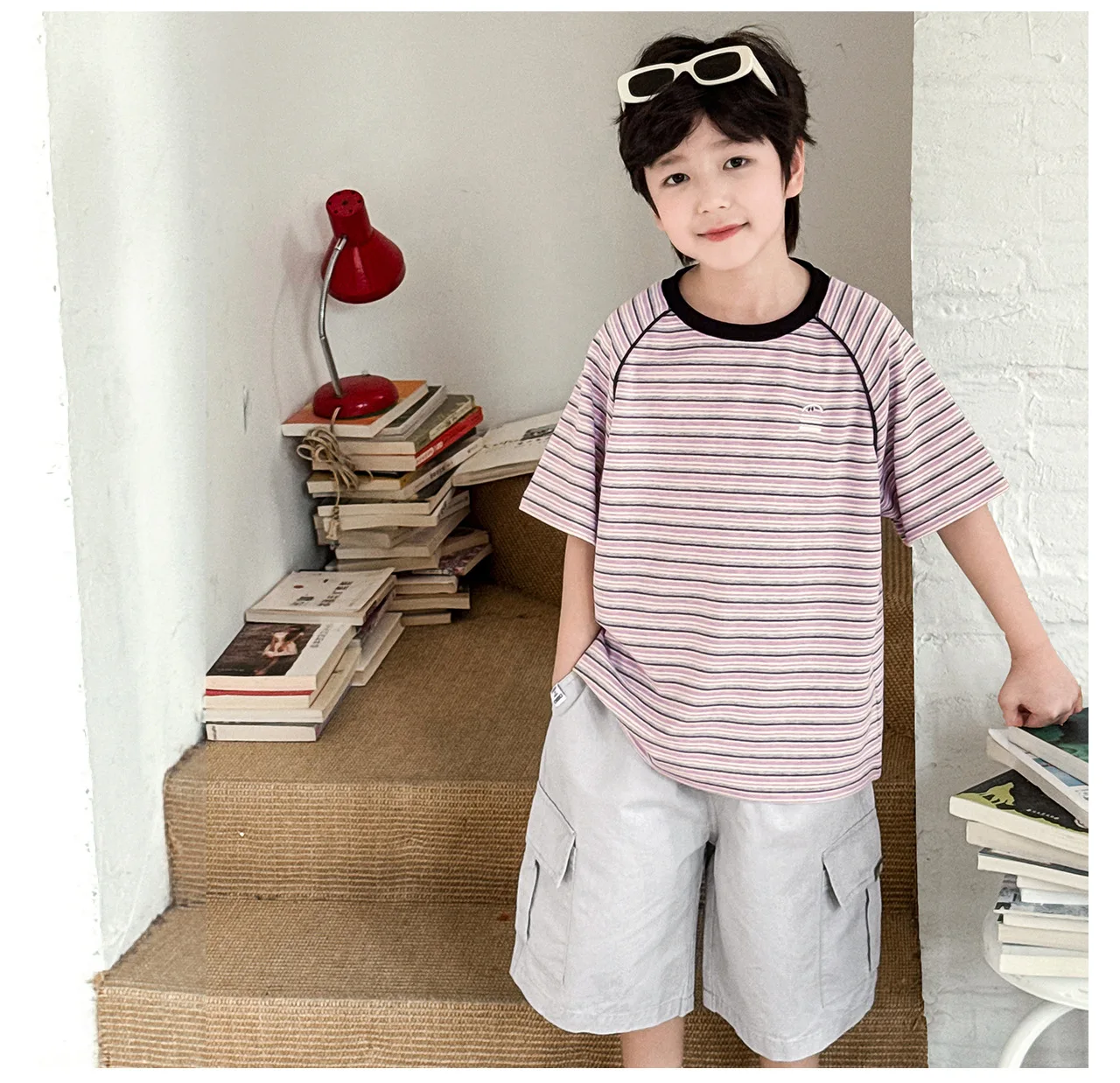 Boys Pants 2026 Spring and Summer New Children's Clothing Korean Style Boys and Girls Loose Casual Label Do Old Shorts - view 6