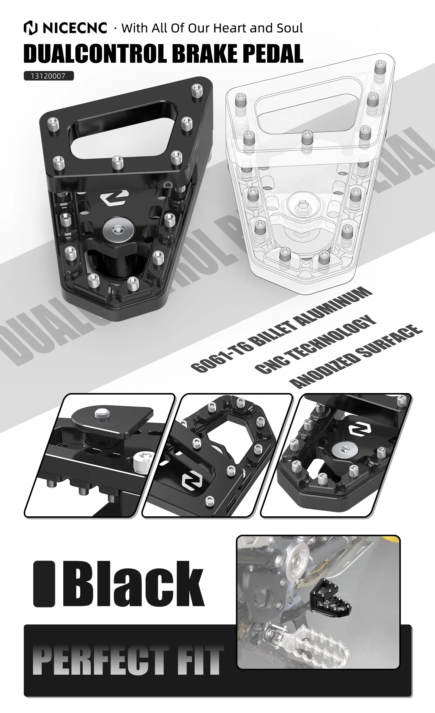 Für BMW R1250GS R1250GS 2018-2023 2019 2020 2021 2022 Motorrad DualControl Hinten Bremshebel Pedal Extender – Detail 1