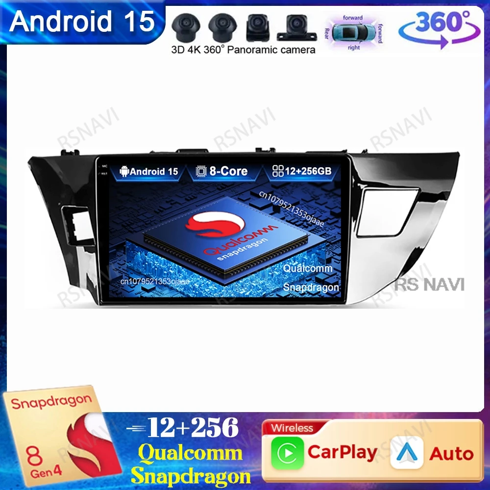 Автомобильное радио Android 15 для Toyota Corolla Ralink 2013 2014 2015 2016 DSP GPS Qualcomm головное устройство DVD BT стерео навигация авторадио