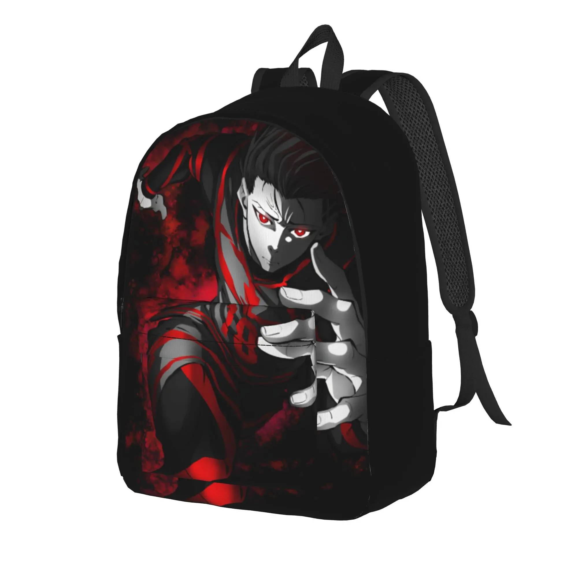 Anime Blues Locks Backpack  Outdoor Style Backpacks Student Unisex Custom Pattern High School Bags Aesthetic Rucksack